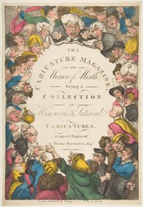 Titelseite, The Caricature Magazine, oder Spiegel des Lachens von Thomas Rowlandson