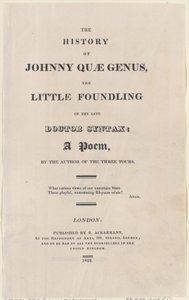 Titelseite, aus Die Geschichte von Johnny Quae Genus, Der kleine Findling des verstorbenen Doktors..., 1822