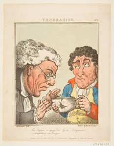 Verehrung Le Brun Travestiert, oder Karikaturen der Leidenschaften, 21. Januar 1800 von Thomas Rowlandson