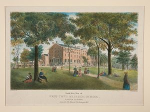 West-Town Internat (Südwestansicht), Chester County, Penn.