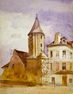 Der Turm Alexandre im Jahr 1827 und der Brunnen Saint-Victor von Thomas Shotter Boys