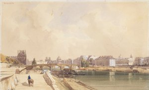 Der Pont Royal im Jahr 1833 von Thomas Shotter Boys