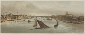 London wie es ist: London Bridge, von der Southwark Bridge von Thomas Shotter Boys