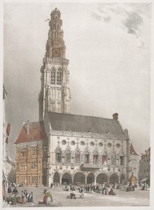 Malerische Architektur in Paris, Gent, Antwerpen, Rouen, 1839 von Thomas Shotter Boys