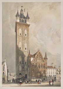 Malerische Architektur in Paris, Gent, Antwerpen, Rouen: Belfried, Gent, Belgien von Thomas Shotter Boys