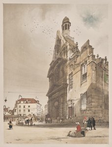 Malerische Architektur in Paris, Gent, Antwerpen, Rouen: St. Etienne du Mont, Paris von Thomas Shotter Boys