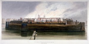 Der Tower von London am Morgen nach dem Brand im Zeughaus am 30. Oktober 1841 von Thomas Shotter Boys