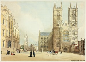 Westminster Abbey, Hospital und Company, Platte sieben aus Original Views of London as It Is von Thomas Shotter Boys