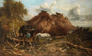 Das Holz für den Eisenweg roden