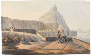 Das Gouverneurs-Häuschen auf dem Felsen von Gibraltar, März 1827 (Aquarell) von Thomas Staunton St Clair