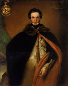 Porträt von Kapitän Sir Edward Brace (ca. 1769-1843), der sich in der britischen Marine an den Mittelmeerfronten während der Französischen (1792-1802) und Napoleonischen (1803-1815) Revolutionskriege auszeichnete von Thomas Stewardson