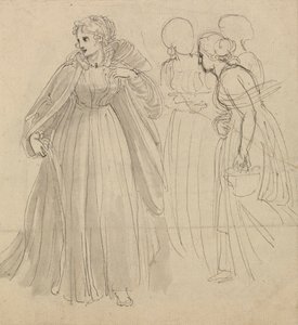 Studie für Illustration - Eine Prinzessin mit ihren Begleitern