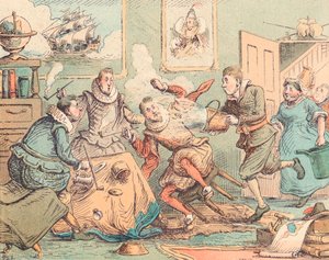Sir Walter Raleighs Pfeife erloschen, um 1884 von Thomas Strong Seccombe