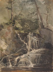 Kleiner Wasserfall im Wald