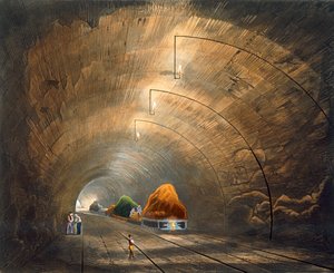 Der Tunnel, Liverpool und Manchester Eisenbahn, 1833 von Thomas Talbot Bury