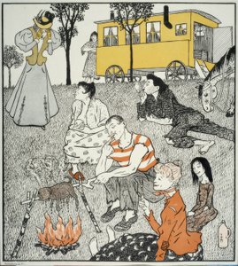 Ein Wiedersehen. Oh Puzzi, muss ich so dich wiederfinden! von Thomas Theodor Heine