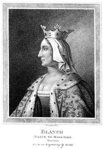 Blanche von Kastilien 1188-1252, Nichte von König Johann von Thomas Trotter