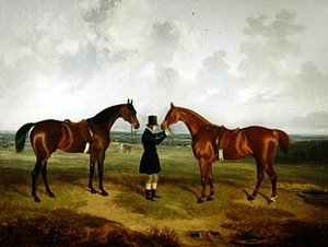 Vor der Jagd (Öl auf Leinwand)
