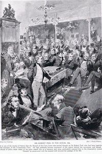 Sir Robert Peel im Haus, 1846, Illustration aus 