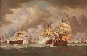 Die Schlacht von Camperdown, ca. 1800 von Thomas Whitcombe