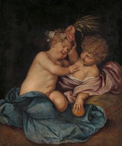 Zwei Kleinkinder, Personifikationen von Frühling und Herbst