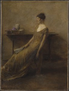 Dame in Gold, ca. 1912 von Thomas Wilmer Dewing