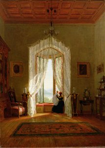 Ein Fenster, Haus am Fluss von Thomas Worthington Whittredge
