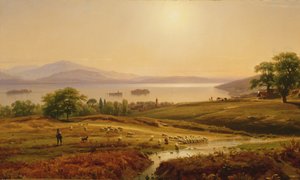 Morgen am Lago Maggiore, 1860 von Thomas Worthington Whittredge