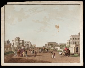 Old Court House Street, Blick nach Süden aus den Ansichten von Kalkutta