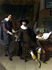 Constantijn Huygens und sein Schreiber