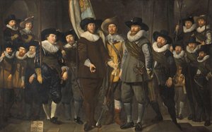 Offiziere und andere Bürgerwehrmänner des III. Bezirks von Amsterdam, unter dem Kommando von Hauptmann Allaert Cloeck und Leutnant Lucas Jacobsz Rotgans von Thomas de Keyser