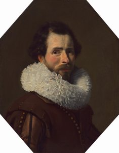 Porträt eines Gentlemans mit aufwendigem Kragen, 1627