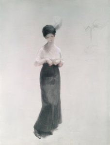 Junge Frau mit Hut von Théophile-Alexandre Steinlen