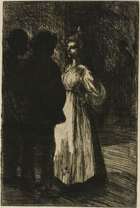 Gespräch bei Nacht von Théophile Alexandre Pierre Steinlen