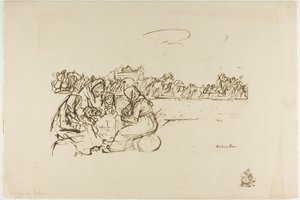 Evakuierte aus Verdun, Platte dreißig aus Actualités von Théophile Alexandre Pierre Steinlen