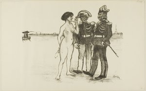 Wahrheit und die zwei Soldaten von Théophile Alexandre Pierre Steinlen