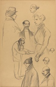Figurenstudien (verso) von Théophile Alexandre Steinlen