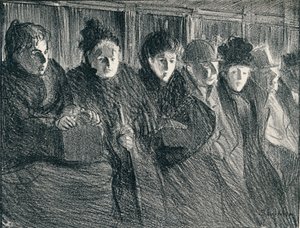 In einem Straßenbahnwagen, 1896, 1898 von Théophile Alexandre Steinlen