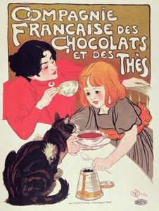 Plakat zur Werbung für die Compagnie Francaise des Chocolats et des Thes, ca. 1898 (Farblithografie)