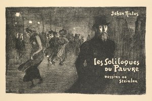 Prospekt der Buchhandlung und Zeitungen: die Soliloquien des Armen von Jehan Rictus