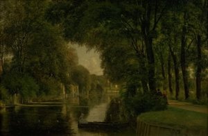Ein Kanal. Frederiksværk, Seeland von Thorald Brendstrup