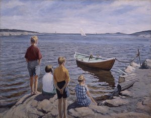 Kinder am Kai von Thorvald Torgersen