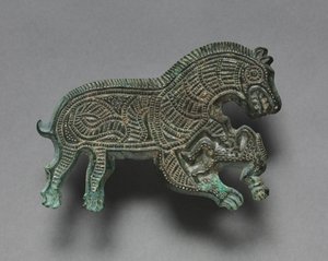 Wolf greift einen Mann an, 400-300 v. Chr.