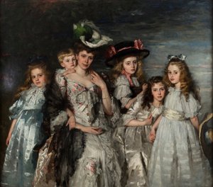 Porträt von Aleida Gijsberta Maria van Ogtrop-Hanlo und ihren fünf Kindern von Thérèse Schwartze