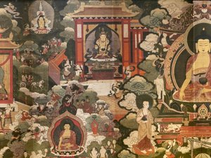 Szenen aus dem Leben des Buddha Shakyamuni