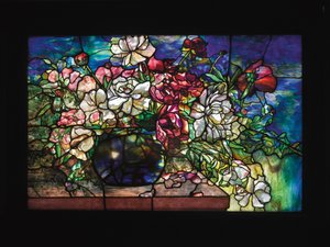 Pfingstrosenfenster aus dem Darius Goff House, Pawtucket, Rhode Island, ca. 1893 von Tiffany Studios
