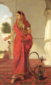 Eine indische Tänzerin mit einer Wasserpfeife, 1772