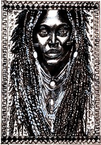 Afrikanisches Dreadlocks-Porträt von Tim Hoinkis