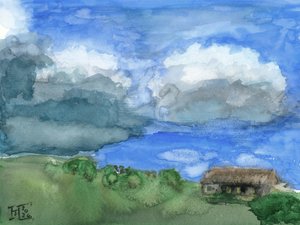 Haus Unter Sturmwolken