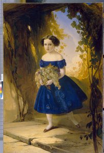 Die Prinzessin Maria Maximilianovna von Leuchtenberg (1841-1914), als Kind